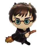 Шар фольга фигура Маленький волшебник на метле 26" 66см FL (упак)