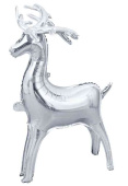 Шар фольга фигура AIR Олень Серебро 64" 163смFL (упак)