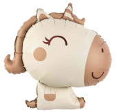 Шар фольга фигура Милый единорог Бежевый Сатин 31" 79см FL (упак) (единорог)