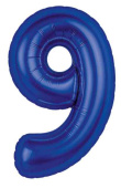 Шар фольга Цифра 40" AG Slim Полуночно-синий "9" (упак)