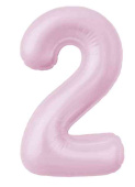 Шар фольга Цифра 40" AG Slim Зефирный "2" (упак)