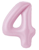 Шар фольга Цифра 40" AG Slim Зефирный "4" (упак)