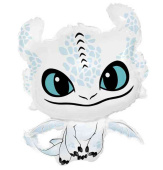 Шар фольга фигура Любимый Дракон Белый 32" 81см FL (упак)