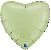 Шар фольга без рисунка 22"GR сердце Сатин Оливковый