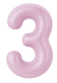 Шар фольга Цифра 40"AG Slim Зефирный "3" (упак)