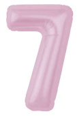 Шар фольга Цифра 40"AG Slim Зефирный "7" (упак)