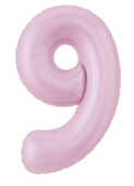 Шар фольга Цифра 40"AG Slim Зефирный "9" (упак)