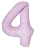 Шар фольга Цифра 40"Fm Slim Светло-розовый Матовый "4" (упак)