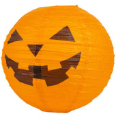 Декоративное украшение Фонарик бумажный Тыква оранжевая подвесная 30см ЕУТ