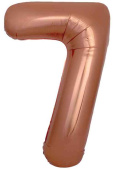 Шар фольга Цифра 40"Fm Slim Бронзовый Bronze "7" (упак)