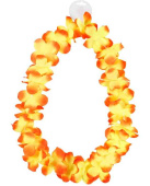 Карнавальный аксессуар на шею 105 см Гавайи. Цветы оранжево-жёлтые