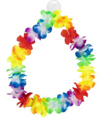 Карнавальный аксессуар на шею 105 см Гавайи. Радуга