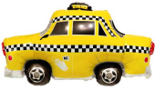 Шар фольга фигура Такси машина желтая 36" 91см ВЗ (упак)
