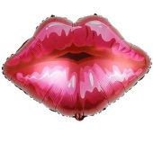 Шар фольга фигура Губы 26" 65см АА (упак)
