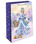 Пакет бумажный 18*22 см Снегурочка