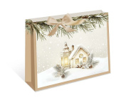 Пакет бумажный 23*18 см Зима