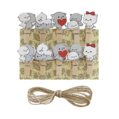 Украшение декор Прищепки Влюбленные котики 3,5см разноцветный (уп10) ВВ