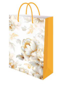 Пакет бумажный ML 22х31см Белые пионы