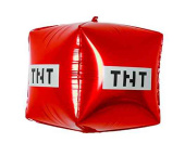 Шар фольга с рисунком 22"FL куб Пиксели TNT Красный