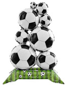 Шар фольга фигура на подставке Футбольные мячи 59" 150смFL (упак)