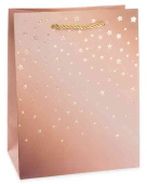 Пакет бумажный L 26х32см Звездное сияние Дизайн №3 Металлик