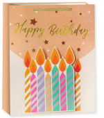 Пакет бумажный XL 31х41см Милый праздник Дизайн №3 Металлик