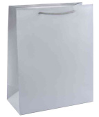 Пакет бумажный L 26х32см Классика Серебро