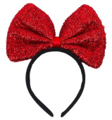 Ободок Классический бант Золото с блестками ВВ