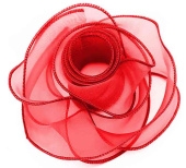 Лента Органза с леской 40х9,14м Красный ДБ