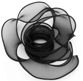 Лента Органза с леской 40х9,14м Черный ДБ