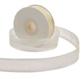 Лента Полосы атлас и органза 25х22,85м Белый песок БР