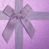 Коробка квадрат 19х19х10см Чудесный подарок Сиреневый ДБ