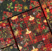 НГ Коробка прямоугольник 27х19х7см Новогодний декор Металлик