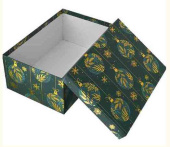 НГ Коробка прямоугольник 29х22х12см Новогодние шары