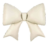 Шар фольга фигура Бант Кремовый Сатин 39" 99см FL (упак)