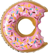 Шар фольга мини с клапаном Пончик надкусанный 18" 46см FL