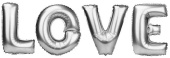 Шар фольга Буквы надпись LOVE Серебро 16" 41см FL