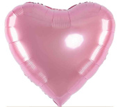 Шар фольга без рисунка 32" FL сердце пастель Розовый