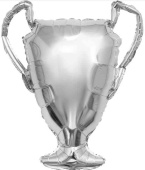 Шар фольга фигура Кубок Чемпиона Серебро 33" 84см FL (упак)