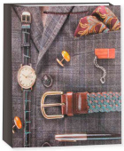 Пакет бумажный L 26х32см Бизнесмен Дизайн №2