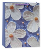 Пакет бумажный L 26х32см Большие цветы Дизайн №1 ДБ