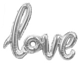 Шар фольга Буквы надпись Love Серебро 41" 104см FL