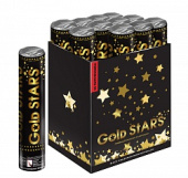 Хлопушка 30 см, металлик Бумфети. Звёзды золотые