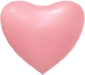 Шар фольга без рисунка 63" FL сердце Сатин Розовый