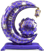 Шар фольга фигура на подставке Сказки Востока Полумесяц 31" 79смFL (упак)