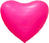 Шар фольга без рисунка 63" FL сердце Сатин Фуше