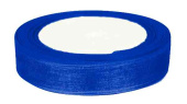 Лента органза 2,5х22,85см Королевский синий ДБ