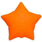 Шар фольга без рисунка 18"ВЗ звезда Неон Оранжевый Orange