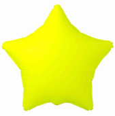 Шар фольга без рисунка 18"ВЗ звезда Неон Желтый Yellow
