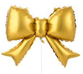 Шар фольга мини Бант золотой сатин 21" 53смВЗ